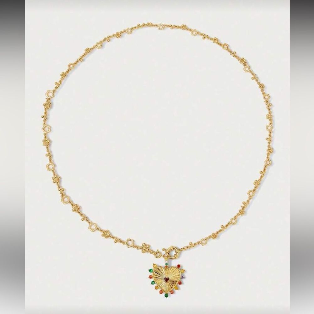 Vintage heart necklace Q205 - Picture 2 of 6